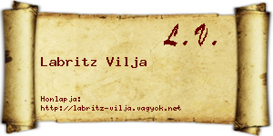 Labritz Vilja névjegykártya